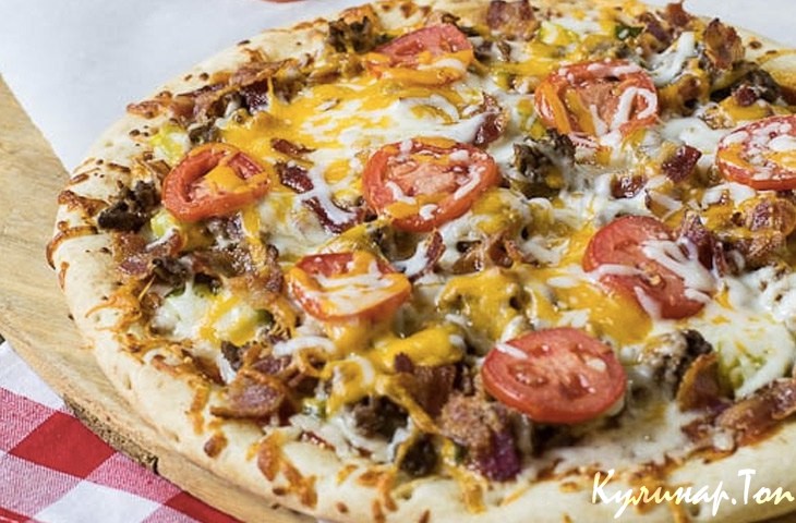Пицца с начинкой для чизбургера