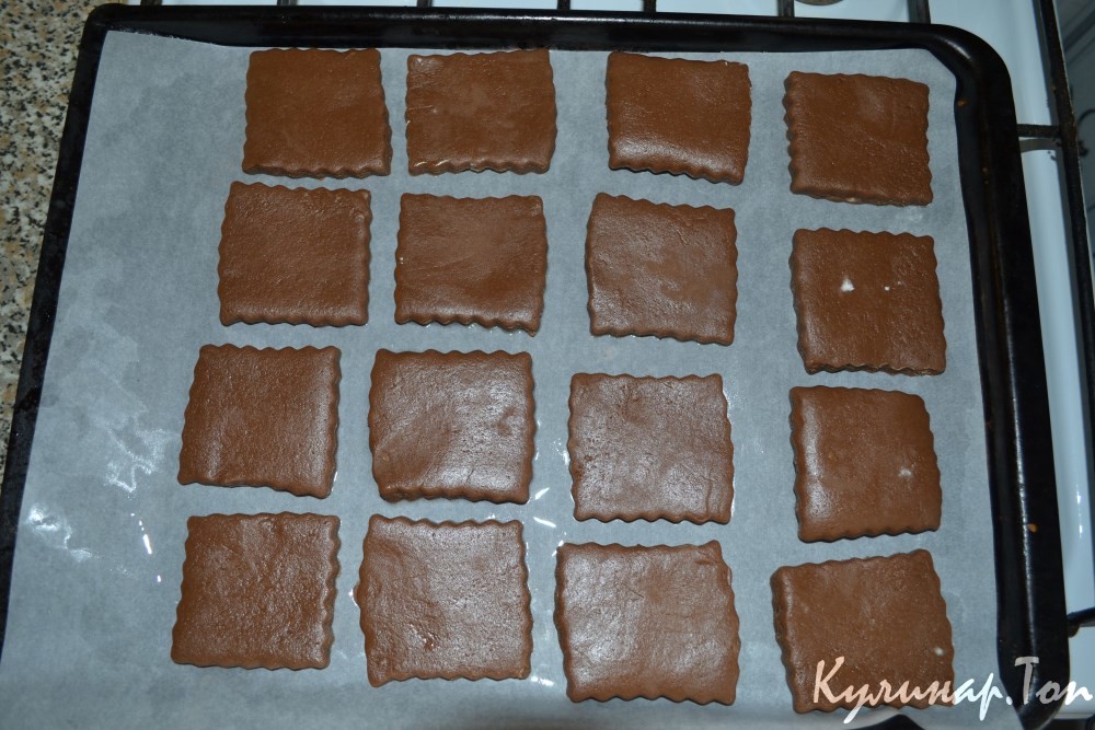 Шоколадно-молочные коржики