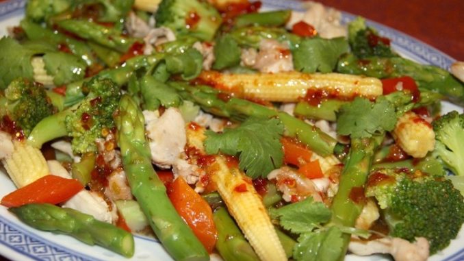 Салат из индейки и спаржи Салат из индейки и спаржи