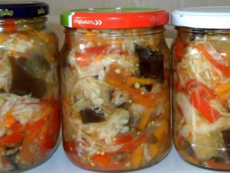 Салат с капустой и баклажанами