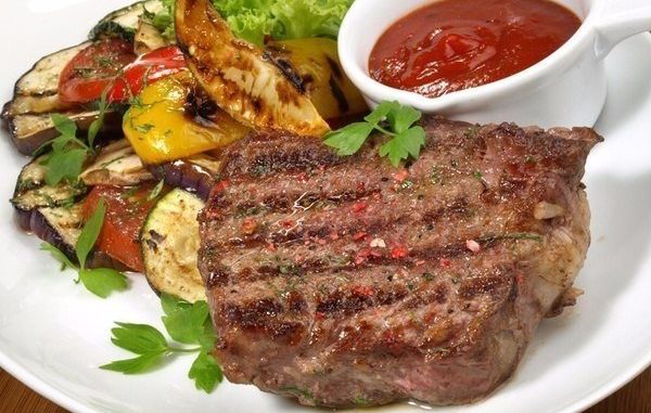 Стейк с овощами Стейк с овощами