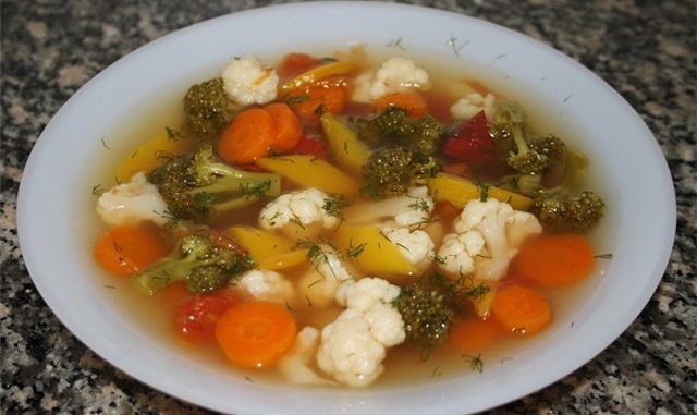 Суп из говядины с картофелем и брокколи Суп из говядины с картофелем и брокколи