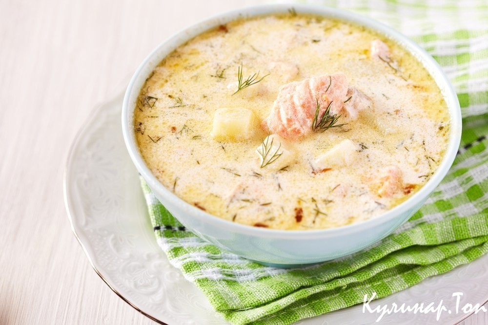 Уха по-фински со сливками
