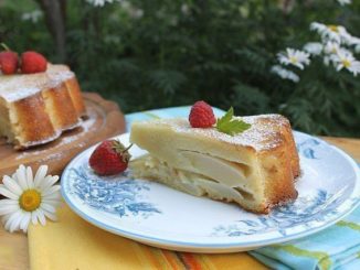 Заливной грушевый пирог