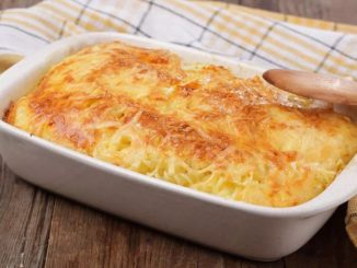Запеканка с соленой сельдью