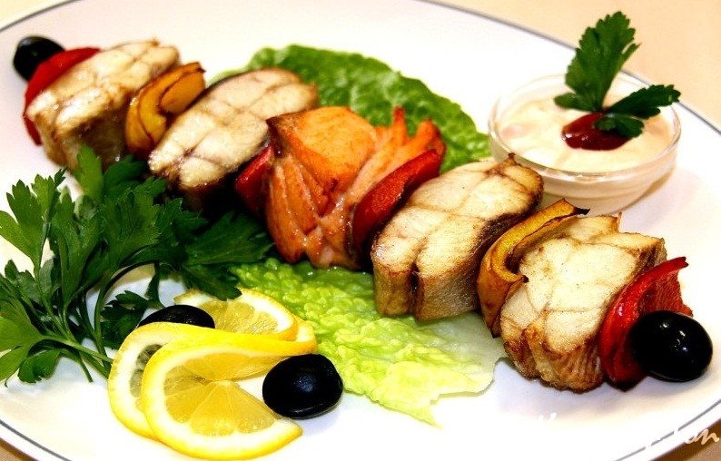 Шашлык из салаки