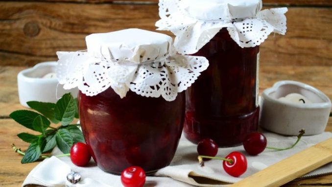 Джем из вишни с косточками Джем из вишни с косточками