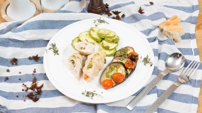 Куриные рулеты с креветками Куриные рулеты с креветками