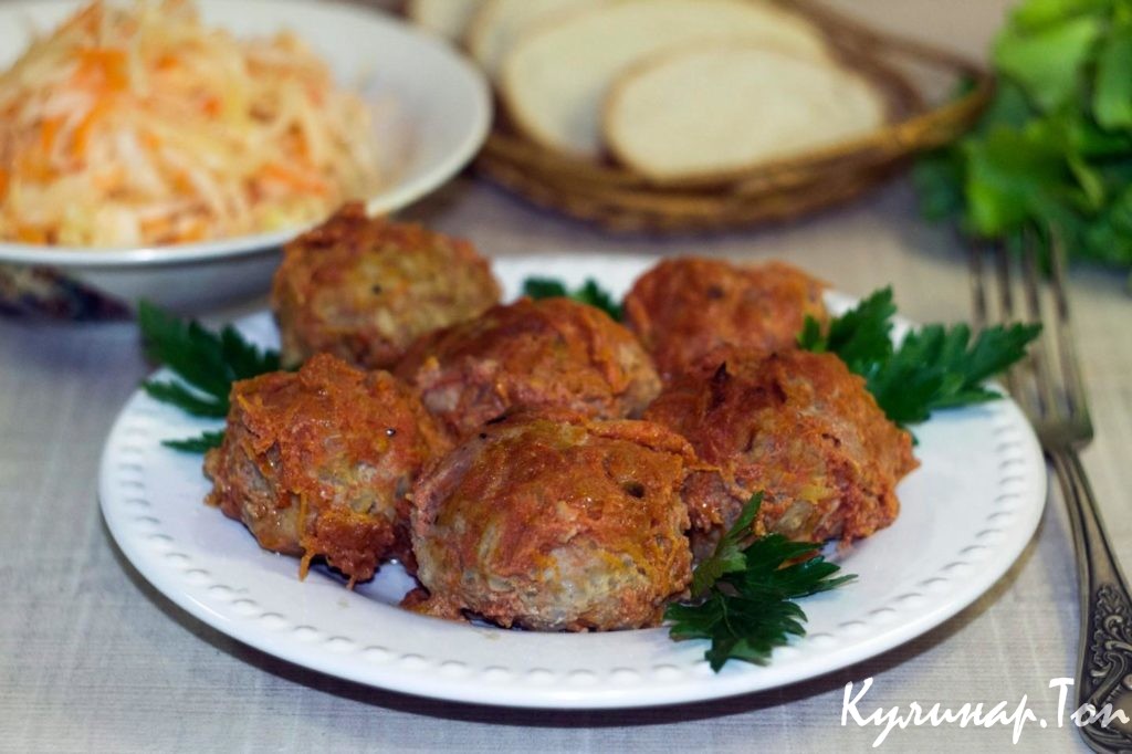 Куриные тефтели с ветчиной