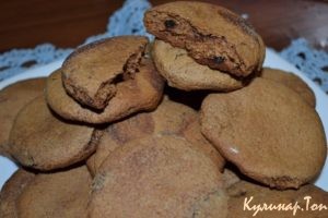 Печенье из овсяной муки с шоколадом