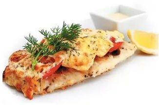 Рыба, запеченная с помидорами
