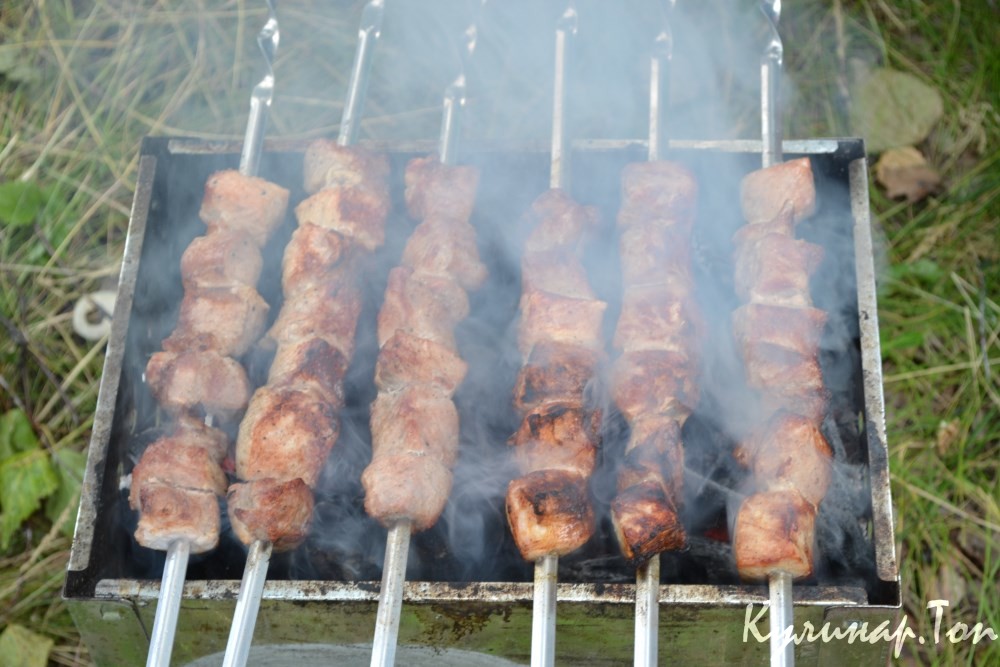 Шашлык из свинины в белом вине