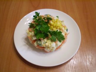 Салат с корейской морковкой и кукурузой
