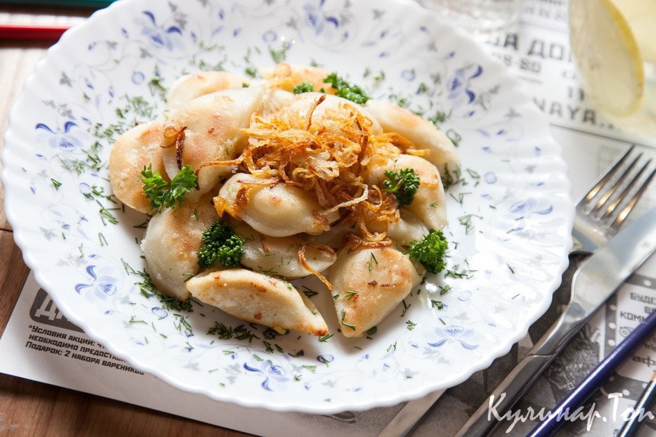 Жареные вареники с картошкой