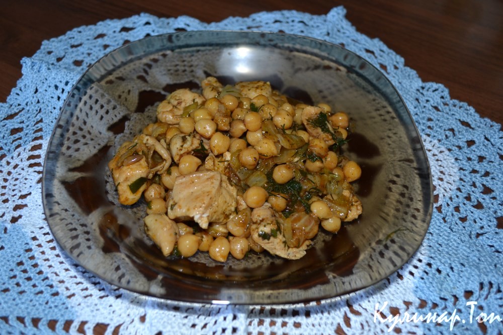 Жаркое из курицы с нутом