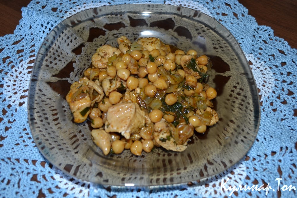Жаркое из курицы с нутом