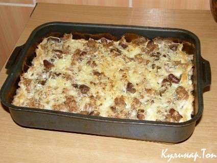 Запеканка из куриных сердечек с макаронами Запеканка из куриных сердечек с макаронами