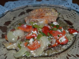 Курица с шампиньонами и овощами