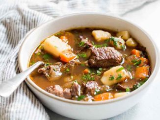 Овощи, тушенные с мясом