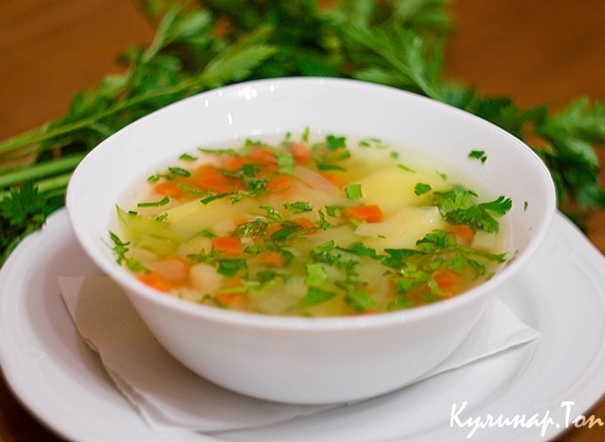 Овощной суп с картофелем и рисом