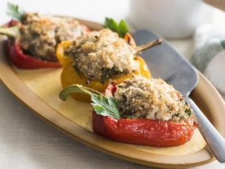 Перцы с фаршем из свинины и индейки
