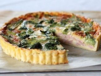 Пирог с ветчиной, брокколи и сыром