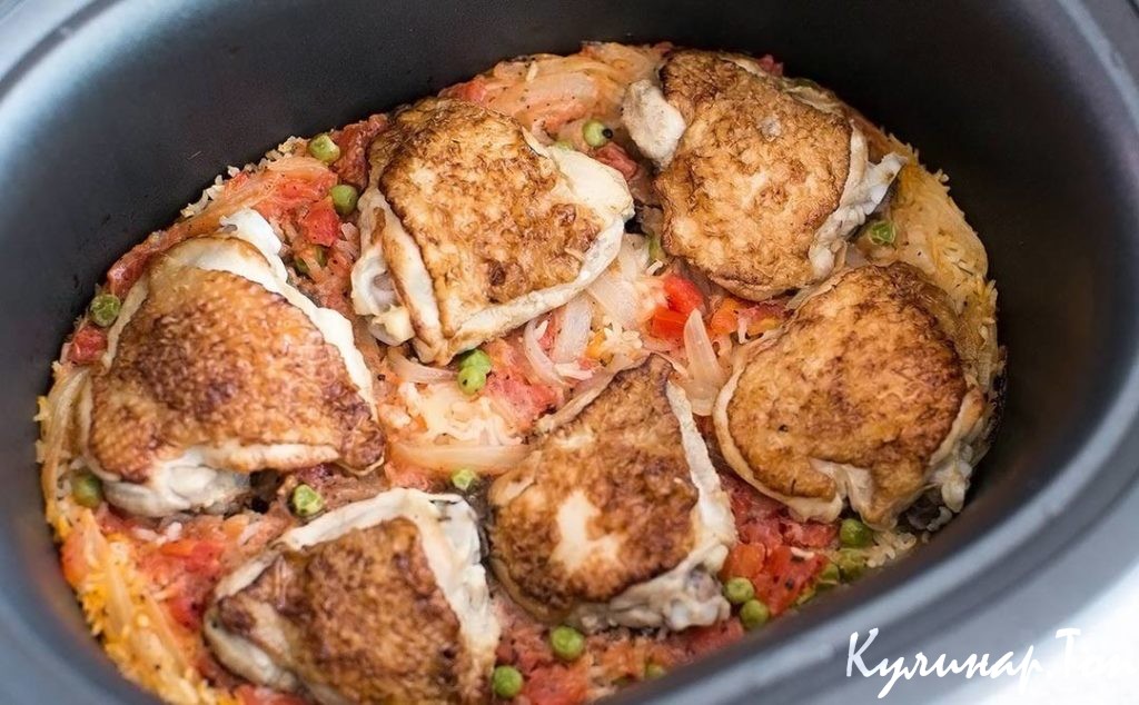 Рис с курицей в мультиварке