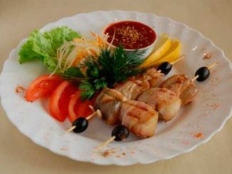 Шашлык из рыбы по-гречески