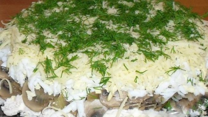 Салат из грибов и сыра Салат из грибов и сыра