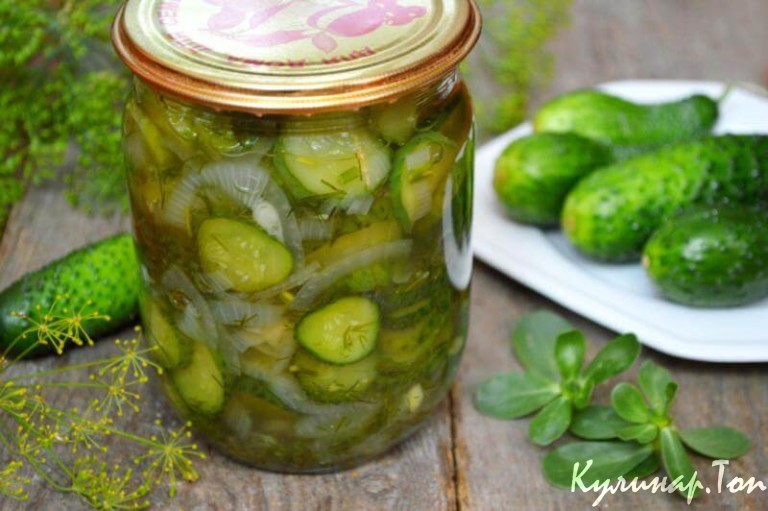 Салат из огурцов по-русски