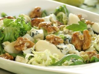 Салат из шампиньонов с грецкими орехами
