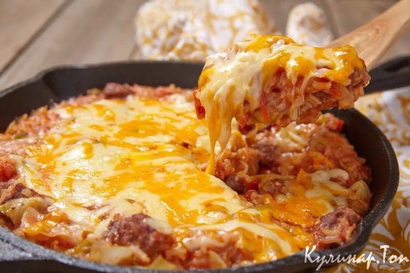 Запеканка из куриного фарша с яблоками