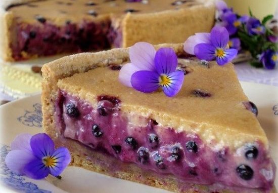 Кофейный пирог с черникой Кофейный пирог с черникой
