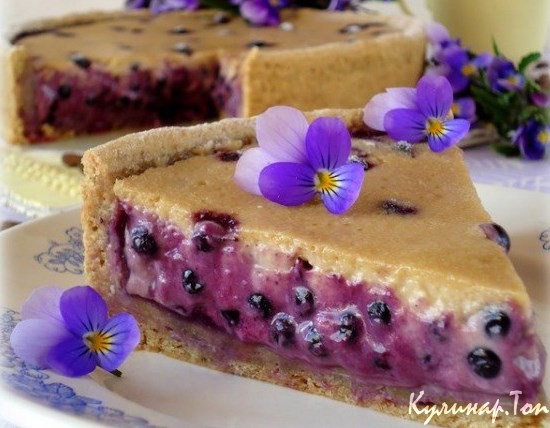 Кофейный пирог с черникой