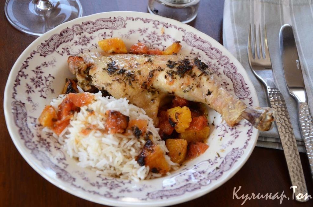 Куриные ножки с апельсинами