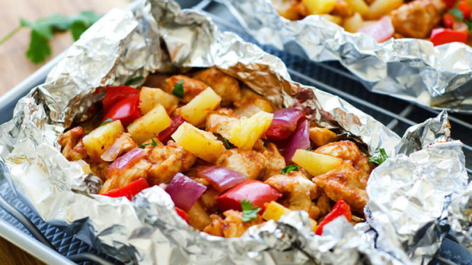 Курица в духовке в фольге Курица в духовке в фольге