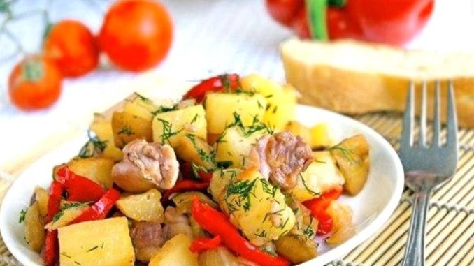 Овощное рагу с курицей Овощное рагу с курицей