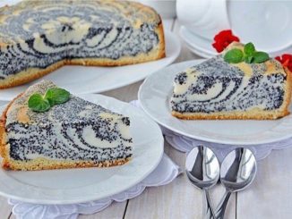 Пирог с творогом и маком