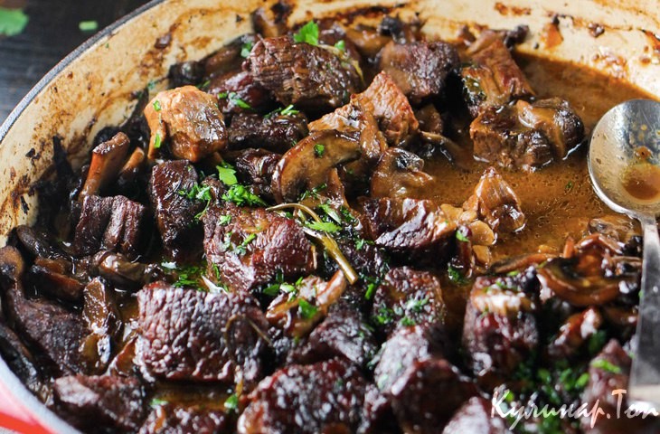 Рагу с мясом и грибами