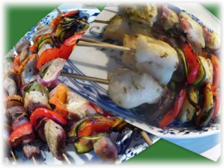 Шашлык ассорти с овощами