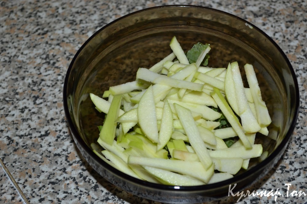 Салат с морковью по-корейски с яблоком