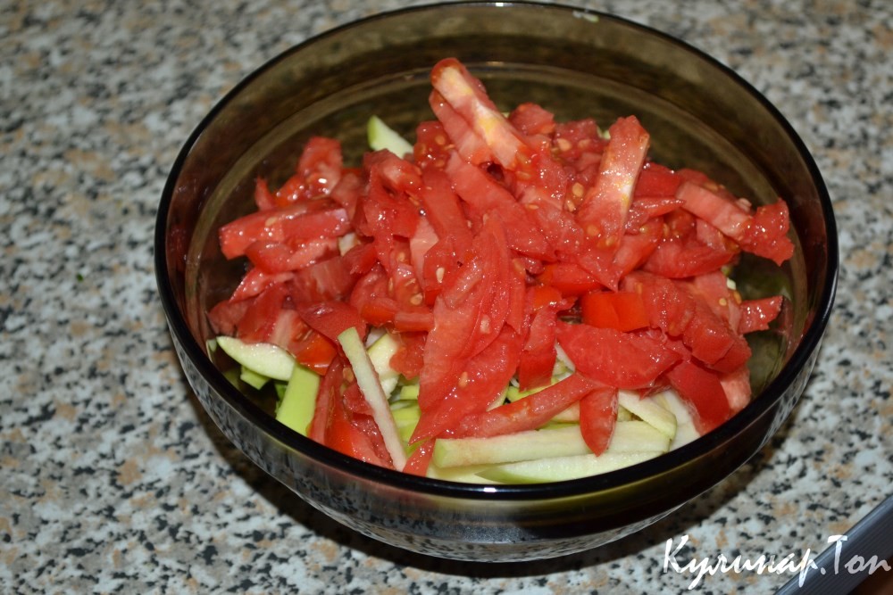 Салат с морковью по-корейски с яблоком