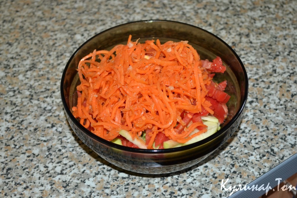 Салат с морковью по-корейски с яблоком