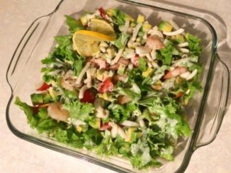 Салат морской с грибами