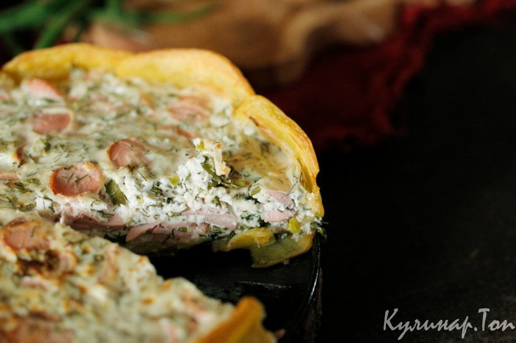 Сырный пирог с картофельной корочкой