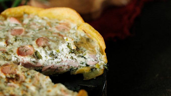 Сырный пирог с картофельной корочкой Сырный пирог с картофельной корочкой