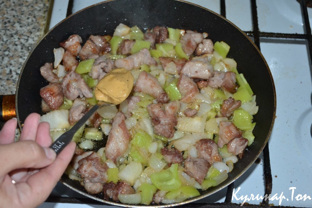 Жареная свинина с дижонской горчицей