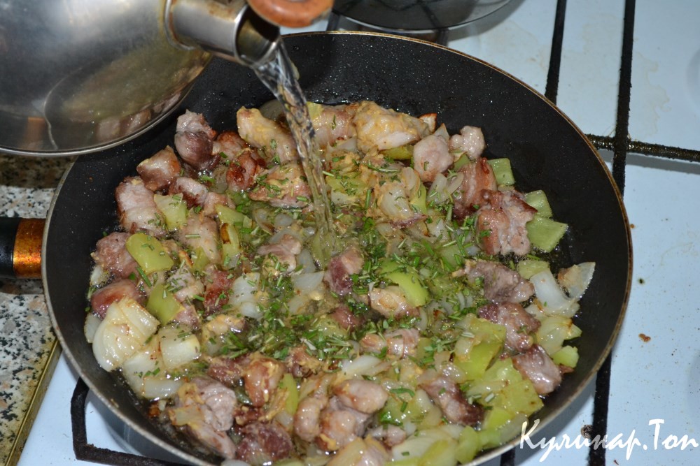 Жареная свинина с дижонской горчицей