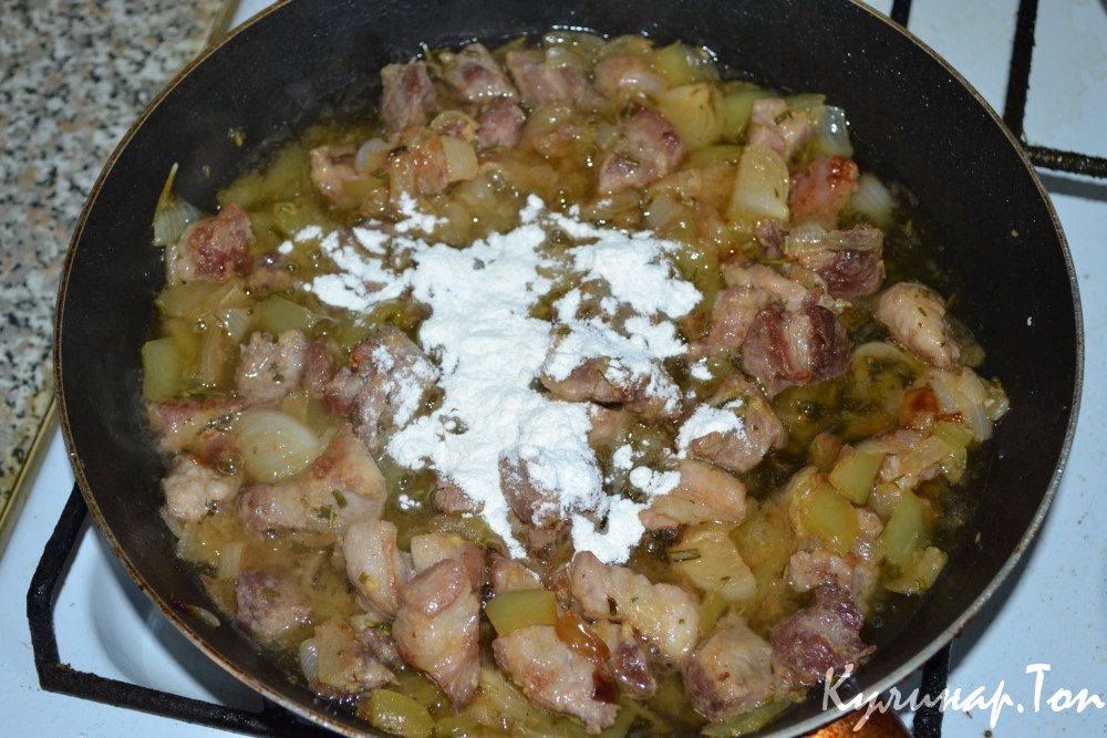 Жареная свинина с дижонской горчицей