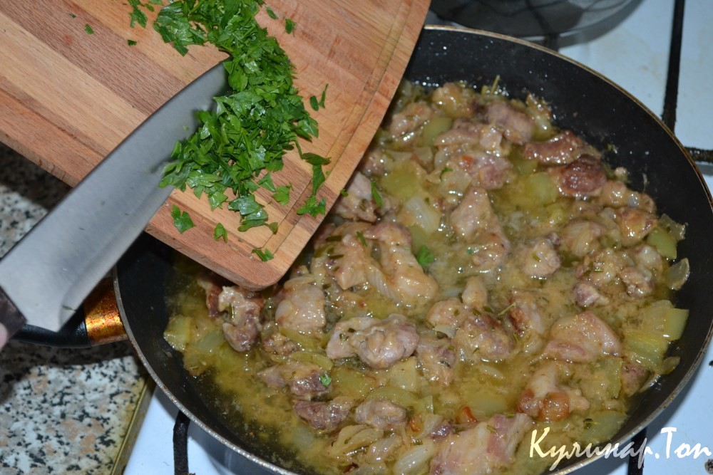 Жареная свинина с дижонской горчицей